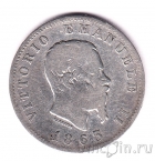 Италия 1 лира 1863