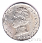 Испания 1 песета 1904