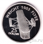Соломоновы острова 25 долларов 2003 Самолет Wright Flyer
