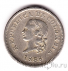 Колумбия 5 сентаво 1886