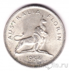 Австралия 1 флорин 1954 Королевский визит