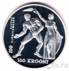 Эстония 100 крон 1996 100 лет Олимпийским играм