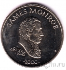Либерия 5 долларов 2000 Джеймс Монро