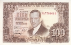 Испания 100 песет 1953