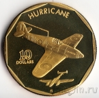 Маршалловы острова 10 долларов 1991 Самолет Hurricane