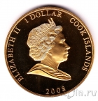 Острова Кука 1 доллар 2008 60 лет Свадьбы (2)