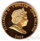 Острова Кука 1 доллар 2008 60 лет Свадьбы (3)
