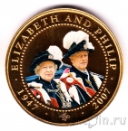 Острова Кука 1 доллар 2008 60 лет Свадьбы (3)