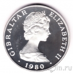 Гибралтар 1 крона 1980 80 лет Королеве-Матери