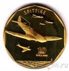Маршалловы острова 10 долларов 1991 Самолет Spitfire