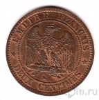 Франция 2 сантима 1862 (К)