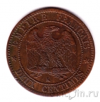 Франция 2 сантима 1862 (К)