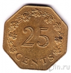 Мальта 25 центов 1975