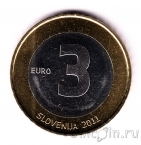 Словения 3 евро 2011 20 лет независимости Словении