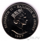 Джерси 5 фунтов 1997 Золотая свадьба