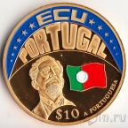 Либерия 10 долларов 2001 Португалия
