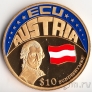 Либерия 10 долларов 2001 Австрия
