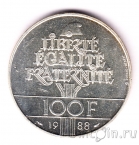 Франция 100 франков 1988 Свобода