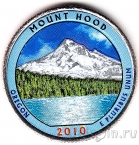 США 25 центов 2010 Mount Hood (цветная)