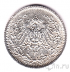 Германская империя 1/2 марки 1915 (A)