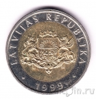 Латвия 2 лата 1999 Корова