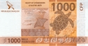 Французские Тихоокеанские Территории 1000 франков 2014