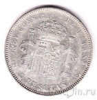 Испания 5 песет 1898