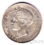 Испания 5 песет 1898