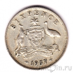 Австралия 6 пенсов 1957