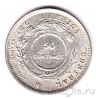 Коста-Рика 50 сентимо 1923 (Перечекан на 25 сентаво 1893)