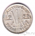 Австралия 3 пенса 1958