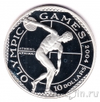 Острова Кука 10 долларов 2001 Олимпийские игры в Афинах