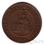 Французский Индокитай 1 цент 1888