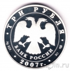 Россия 3 рубля 2007 Российская Академия художеств