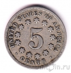 США 5 центов 1869