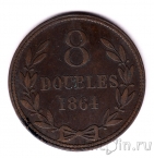 Гернси 8 дублей 1864