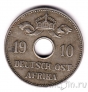 Немецкая Восточная Африка 10 геллеров 1910 (J)