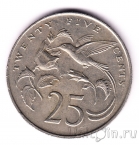 Ямайка 25 центов 1989