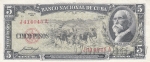 Куба 5 песо 1958