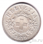 Швейцария 20 раппенов 1859