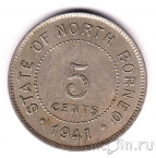 Британское Северное Борнео 5 центов 1941
