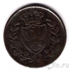 Италия (Сардиния) 5 чентезимо 1826