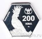 Архипелаг Бисмарка 200 кина 2019 Попугай Какаду