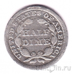 США 1/2 дайма 1857