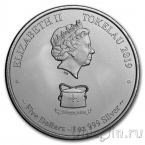 Токелау 5 долларов 2019 Черепаха
