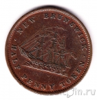 Нью Брунсвик (Канада) токен 1/2 пенни 1843