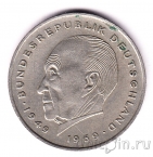 ФРГ 2 марки 1969 Конрад Аденауэр (F)