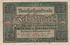 Германия (Веймарская Республика) 10 марок 1920
