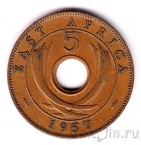 Британская Восточная Африка 5 центов 1957