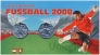 Австрия набор 2 монеты 5 евро 2008 Чемпионат Европы по футболу (в буклете)